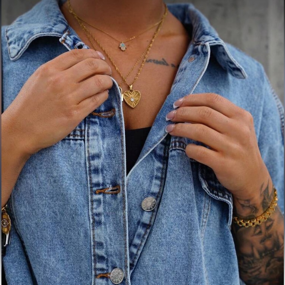Baggy Denim Shirt Dress - Picture 3 of 5